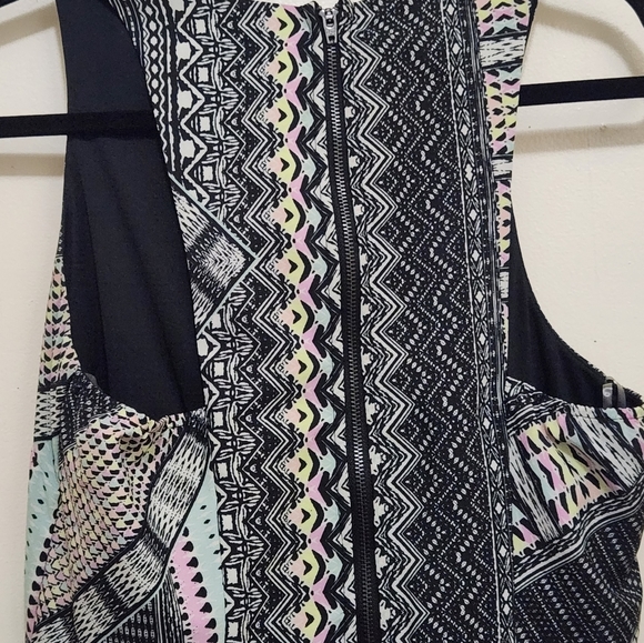 Bar III Aztec Chevron Dress with racerback finish - Picture 7 of 8